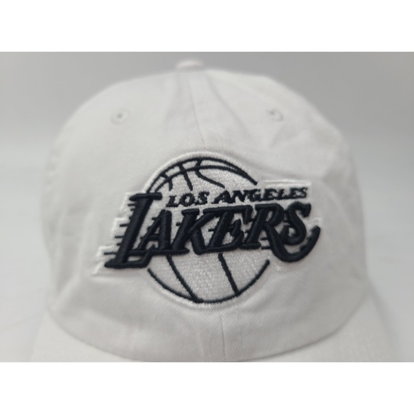 Los Angeles Lakers 47 Brand Strapback Adjustable Hat Cap Dad Men Women NBA White - Picture 5 of 14